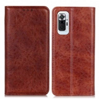 Cover Xiaomi Redmi Note 10 Pro Flip Cover Tekstureret Splitlæder