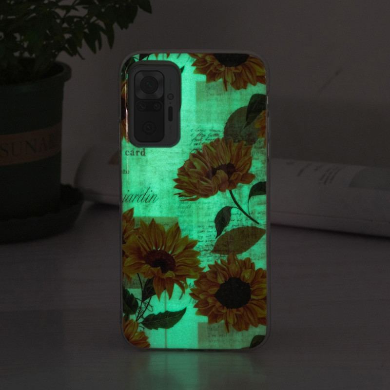 Cover Xiaomi Redmi Note 10 Pro Fluorescerende Blomsterserie