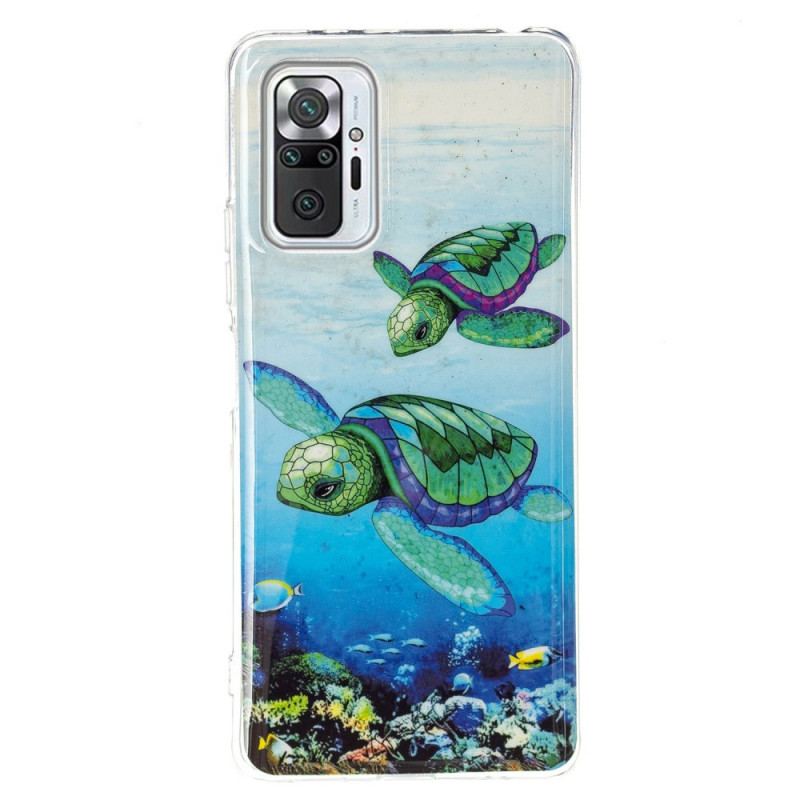 Cover Xiaomi Redmi Note 10 Pro Fluorescerende Skildpadder