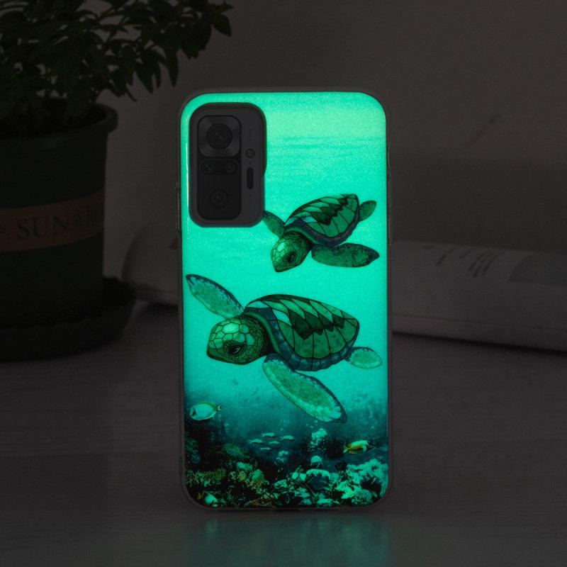 Cover Xiaomi Redmi Note 10 Pro Fluorescerende Skildpadder