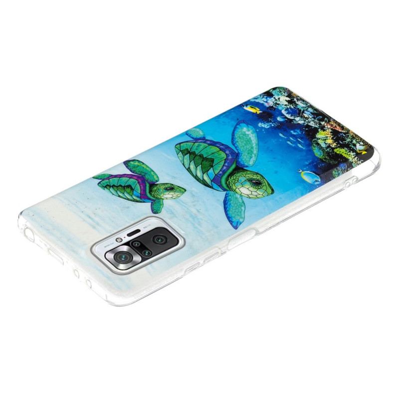 Cover Xiaomi Redmi Note 10 Pro Fluorescerende Skildpadder