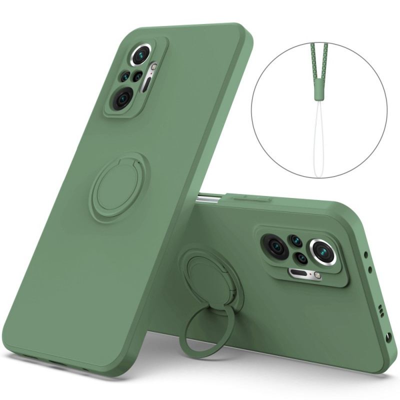 Cover Xiaomi Redmi Note 10 Pro Flydende Silikone Ring Og Snor