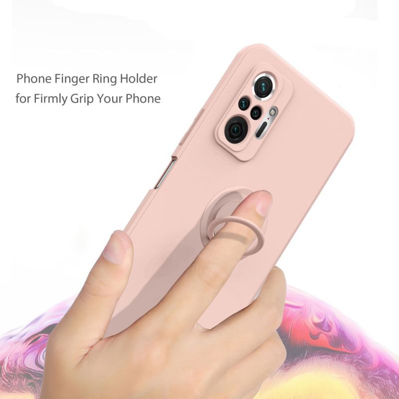 Cover Xiaomi Redmi Note 10 Pro Flydende Silikone Ring Og Snor