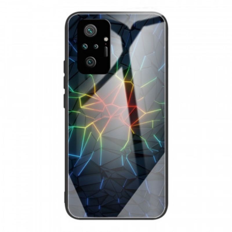 Cover Xiaomi Redmi Note 10 Pro Geometri Hærdet Glas