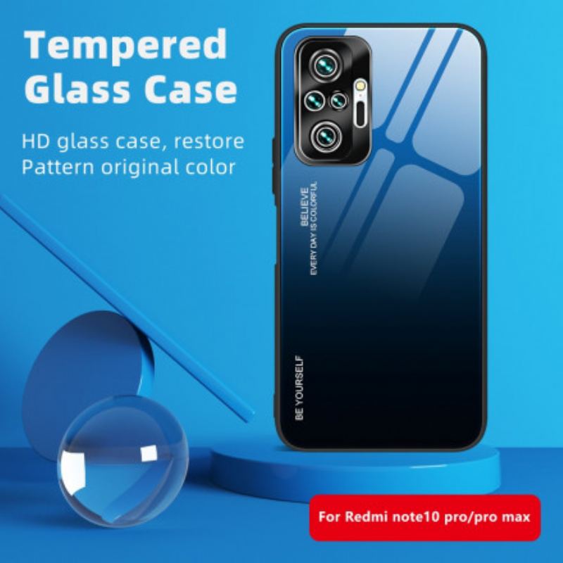 Cover Xiaomi Redmi Note 10 Pro Hærdet Glas Vær Dig Selv