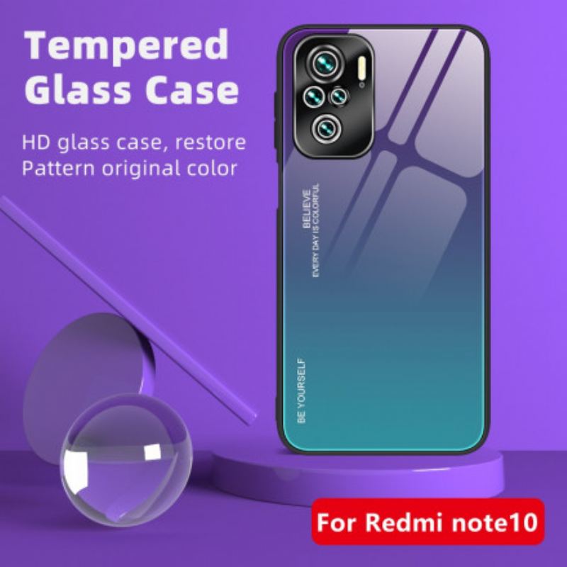 Cover Xiaomi Redmi Note 10 Pro Hærdet Glas Vær Dig Selv