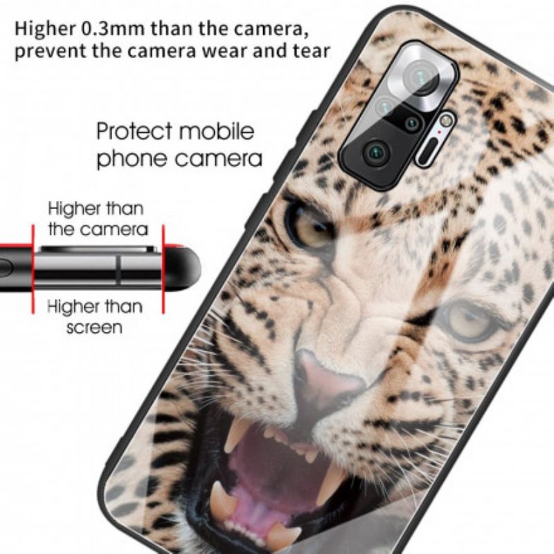 Cover Xiaomi Redmi Note 10 Pro Leopard Hærdet Glas