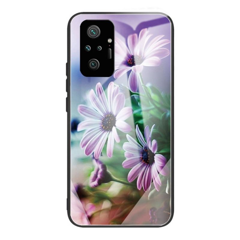 Cover Xiaomi Redmi Note 10 Pro Realistiske Hærdet Glas Blomster