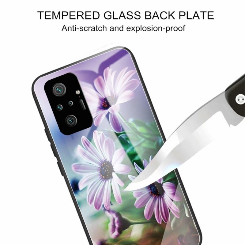 Cover Xiaomi Redmi Note 10 Pro Realistiske Hærdet Glas Blomster