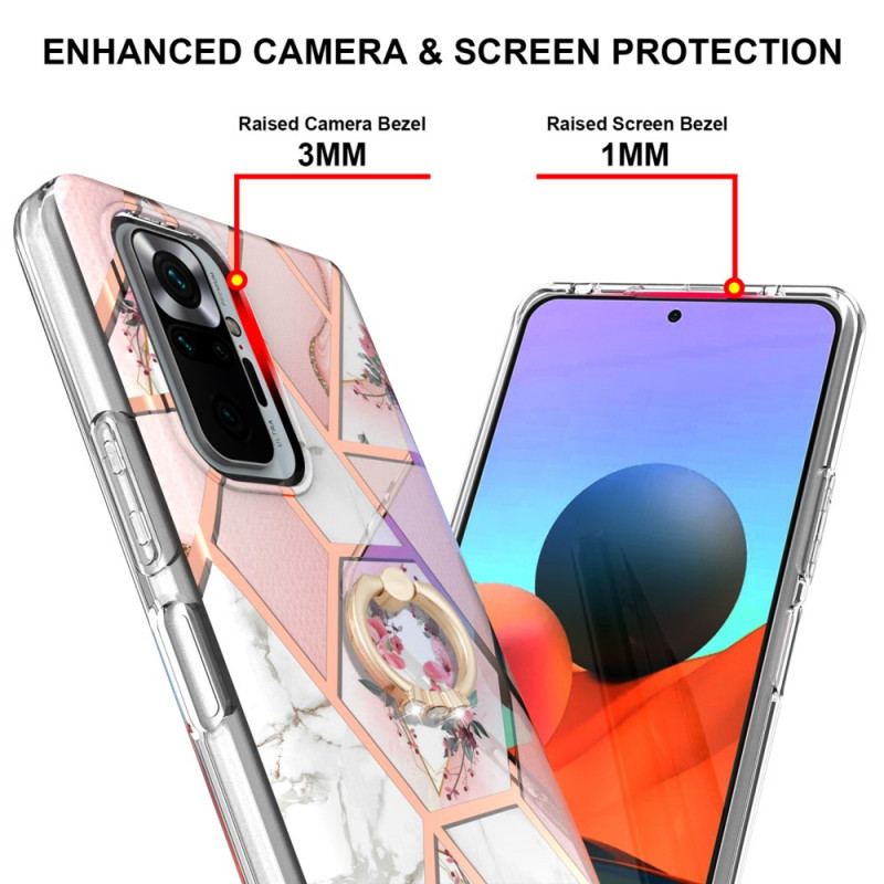 Cover Xiaomi Redmi Note 10 Pro Ring-bracket Blomster