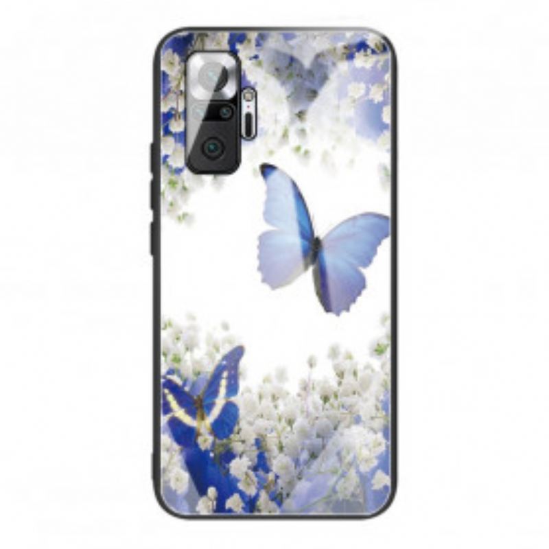 Cover Xiaomi Redmi Note 10 Pro Sommerfugle Design Hærdet Glas