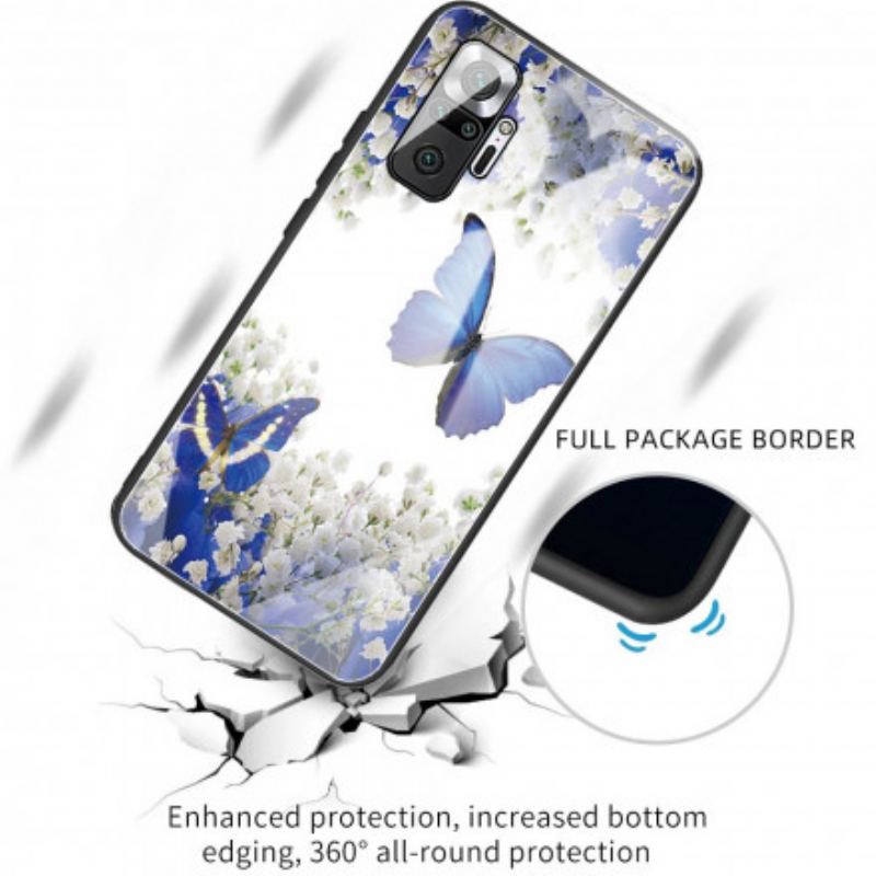 Cover Xiaomi Redmi Note 10 Pro Sommerfugle Design Hærdet Glas