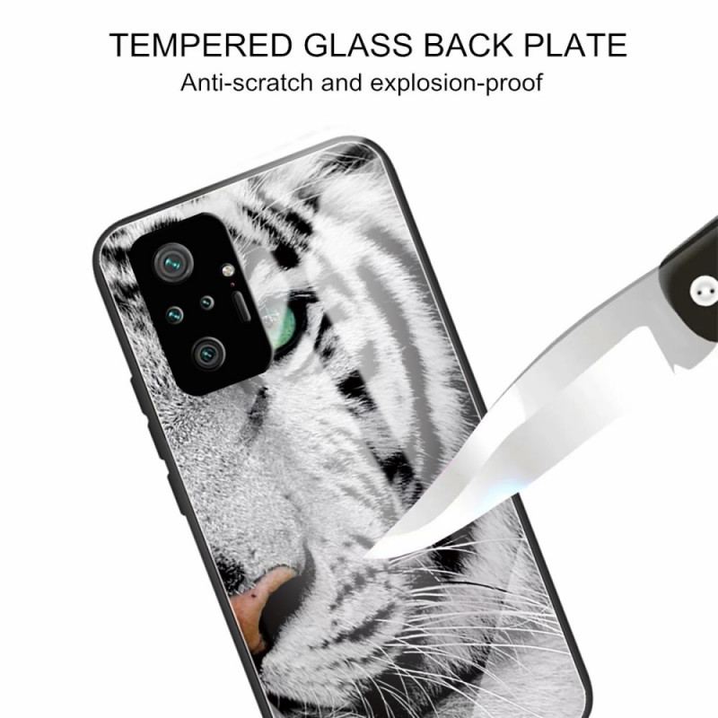 Cover Xiaomi Redmi Note 10 Pro Tiger Hærdet Glas