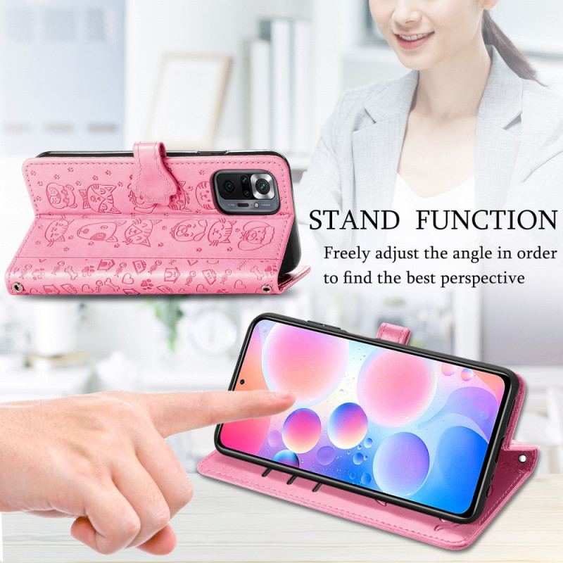 Flip Cover Xiaomi Redmi Note 10 Pro Animerede Dyr