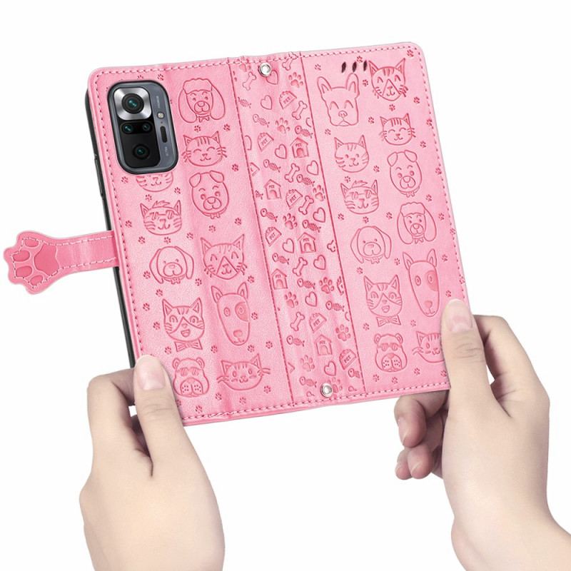 Flip Cover Xiaomi Redmi Note 10 Pro Animerede Dyr