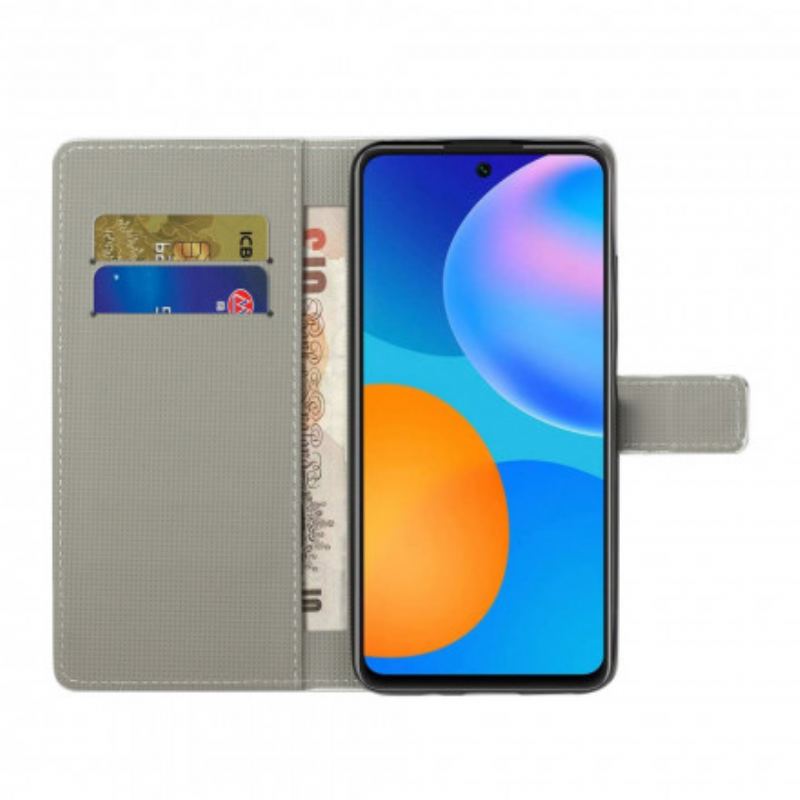 Flip Cover Xiaomi Redmi Note 10 Pro Blå Sommerfugl