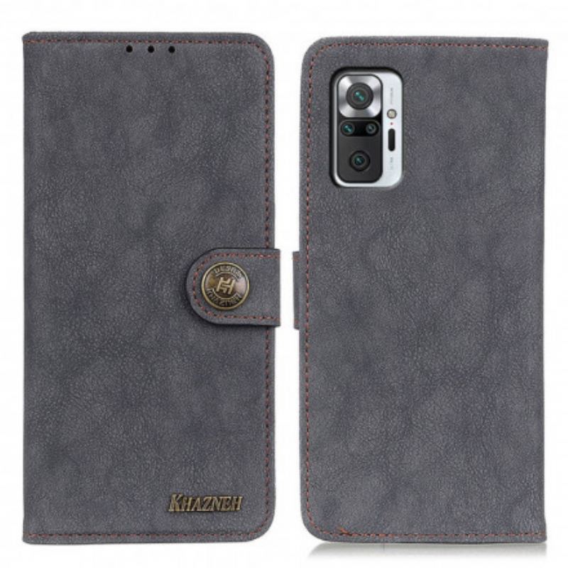 Flip Cover Xiaomi Redmi Note 10 Pro Khazneh Retro Split Læder