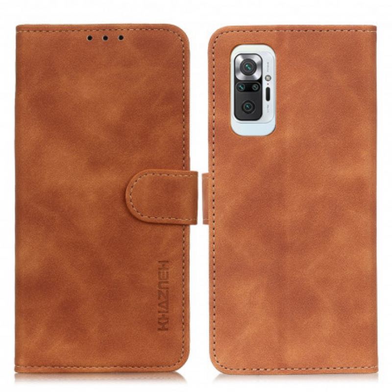 Flip Cover Xiaomi Redmi Note 10 Pro Khazneh Vintage Lædereffekt