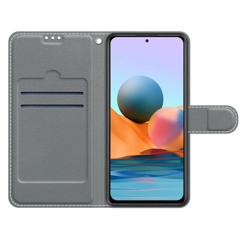 Flip Cover Xiaomi Redmi Note 10 Pro Marmor Med Snor