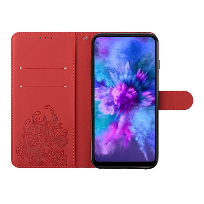 Flip Cover Xiaomi Redmi Note 10 Pro Med Snor Barok Strappy Tiger