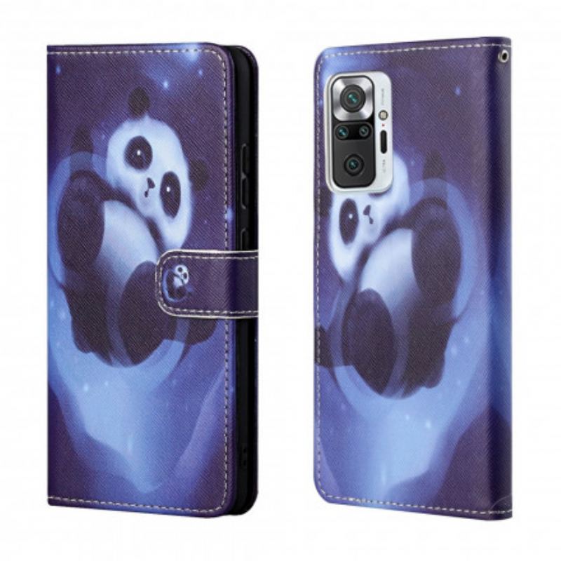 Flip Cover Xiaomi Redmi Note 10 Pro Med Snor Panda Space Med Snor