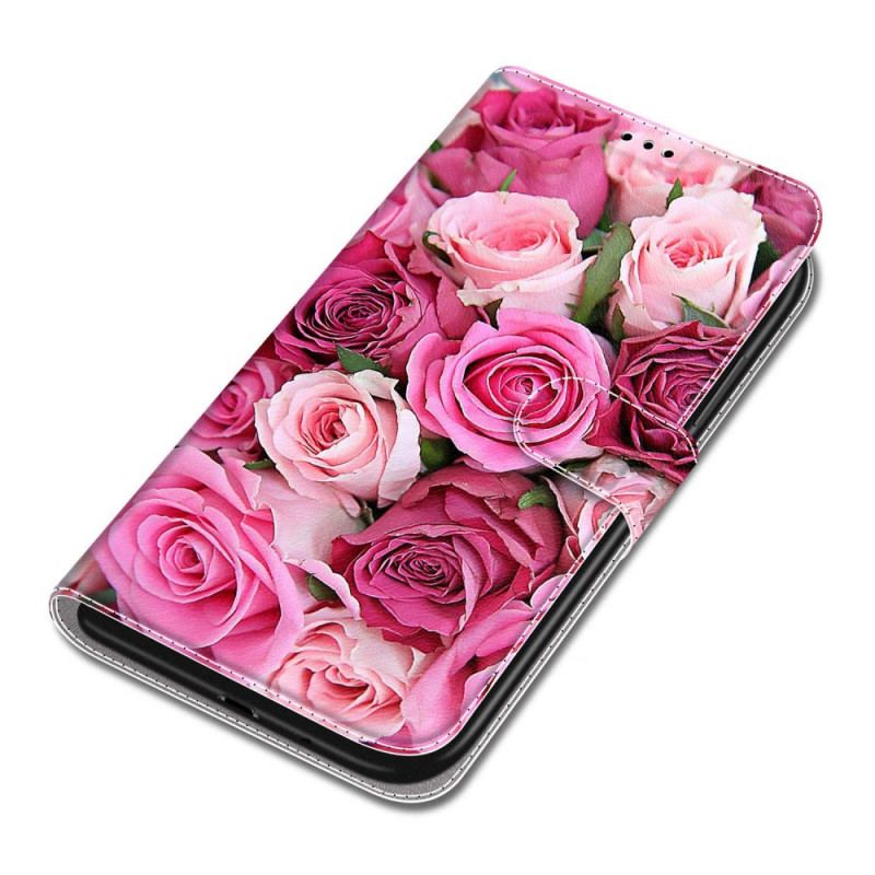 Flip Cover Xiaomi Redmi Note 10 Pro Med Snor Rem Roses