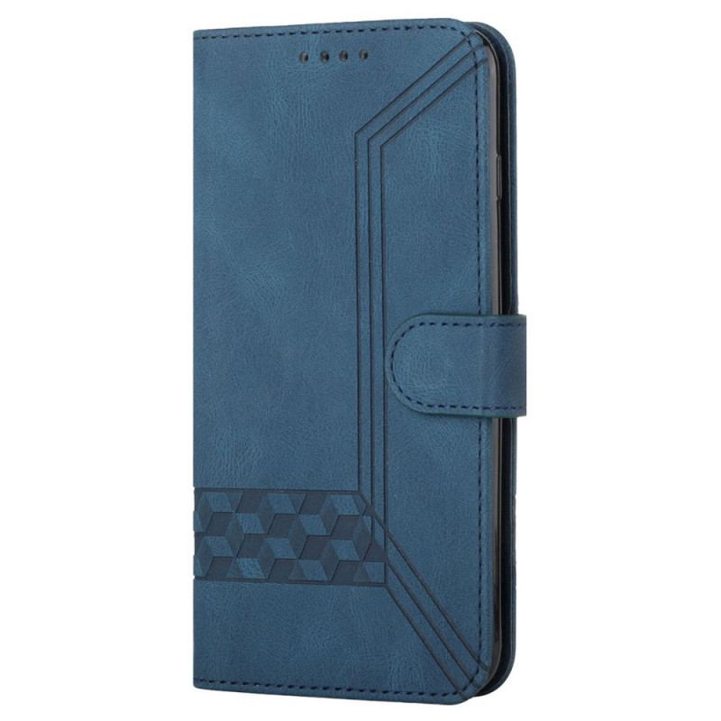 Flip Cover Xiaomi Redmi Note 10 Pro Med Snor Strip Geometrisk Frise