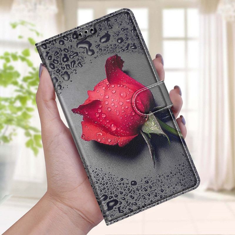 Flip Cover Xiaomi Redmi Note 10 Pro Roser Med Snor