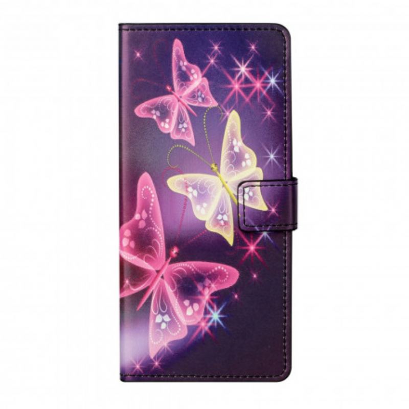 Flip Cover Xiaomi Redmi Note 10 Pro Sommerfugle Og Blomster