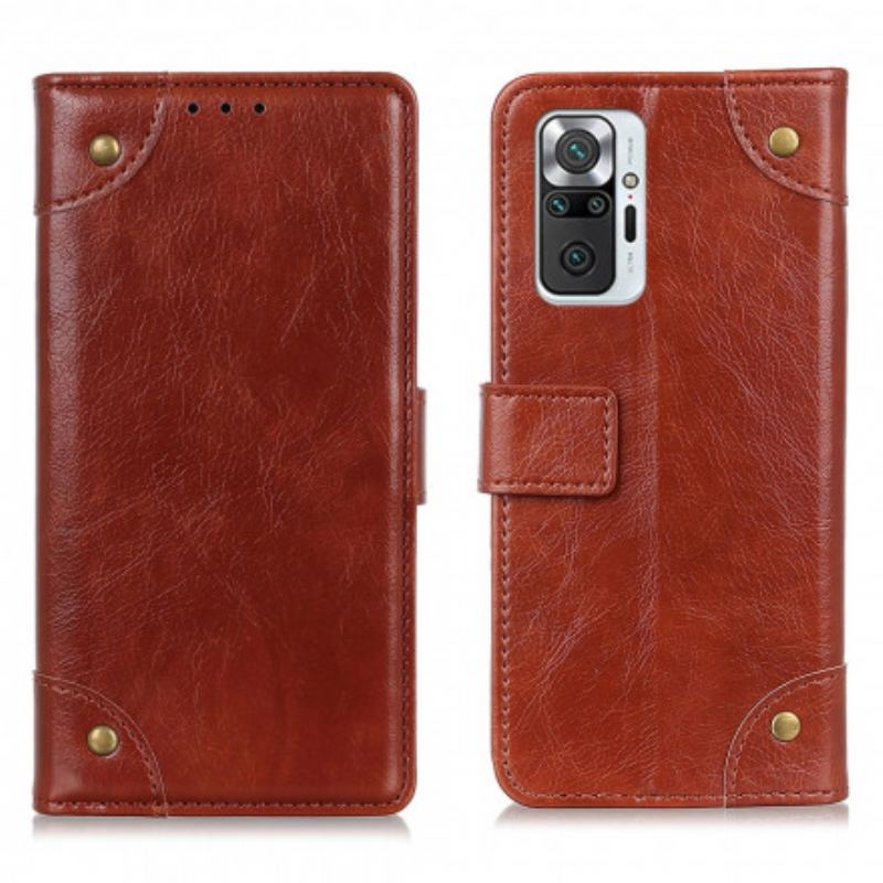 Flip Cover Xiaomi Redmi Note 10 Pro Style Nappa Læder Vintage Nitter