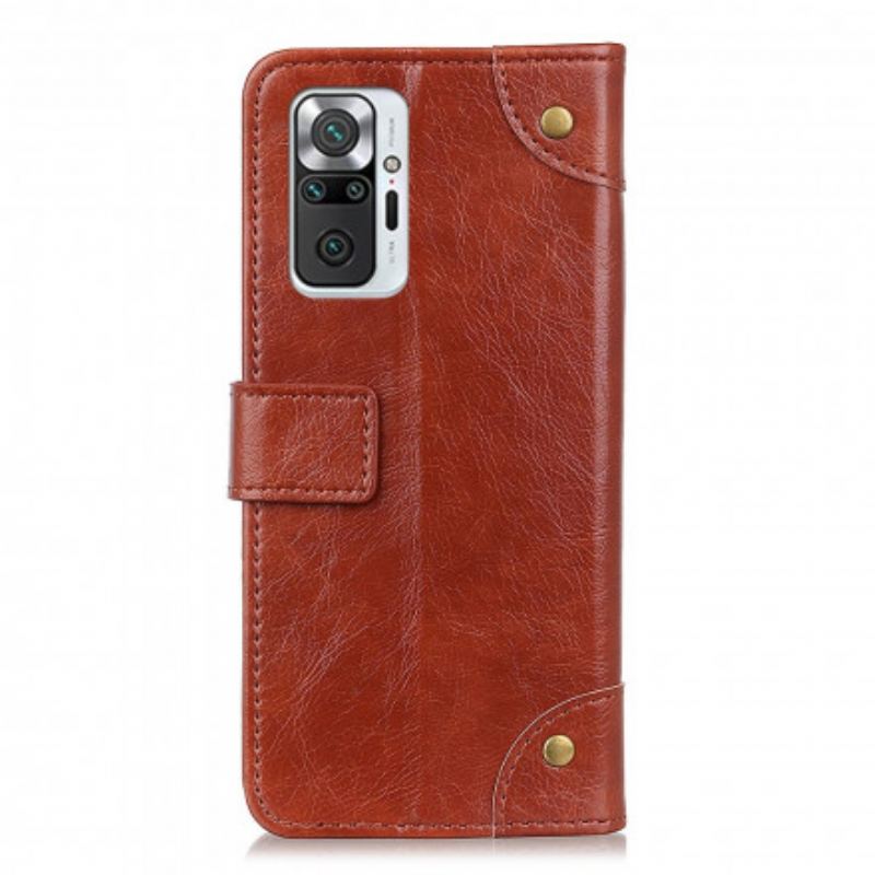 Flip Cover Xiaomi Redmi Note 10 Pro Style Nappa Læder Vintage Nitter