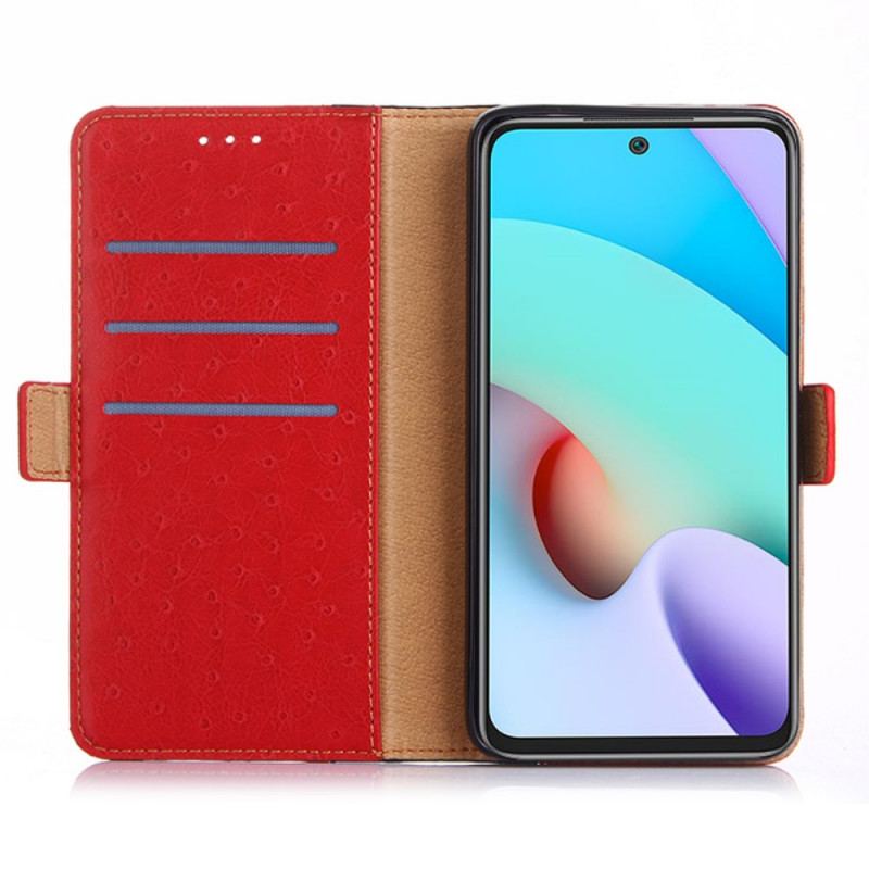 Flip Cover Xiaomi Redmi Note 10 Pro Tofarvet Struds Hudtekstur