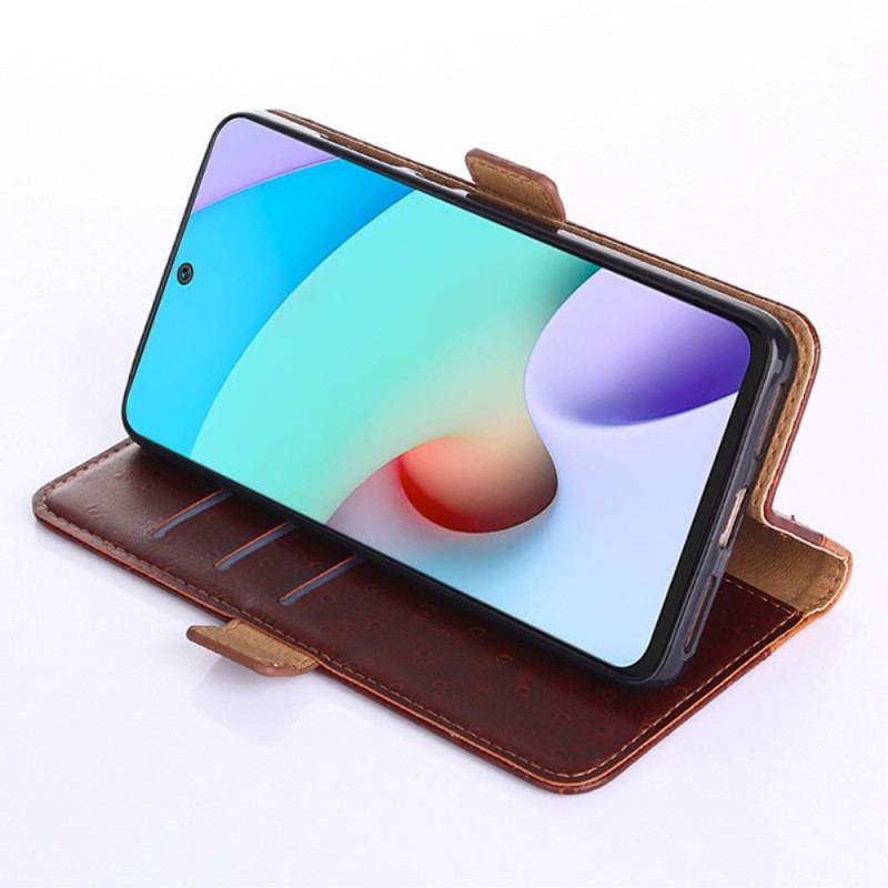 Flip Cover Xiaomi Redmi Note 10 Pro Tofarvet Struds Hudtekstur