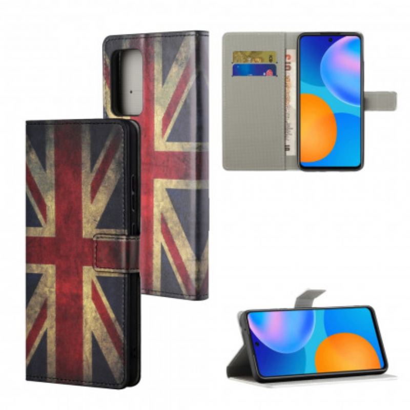 Læder Cover Xiaomi Redmi Note 10 Pro England Flag