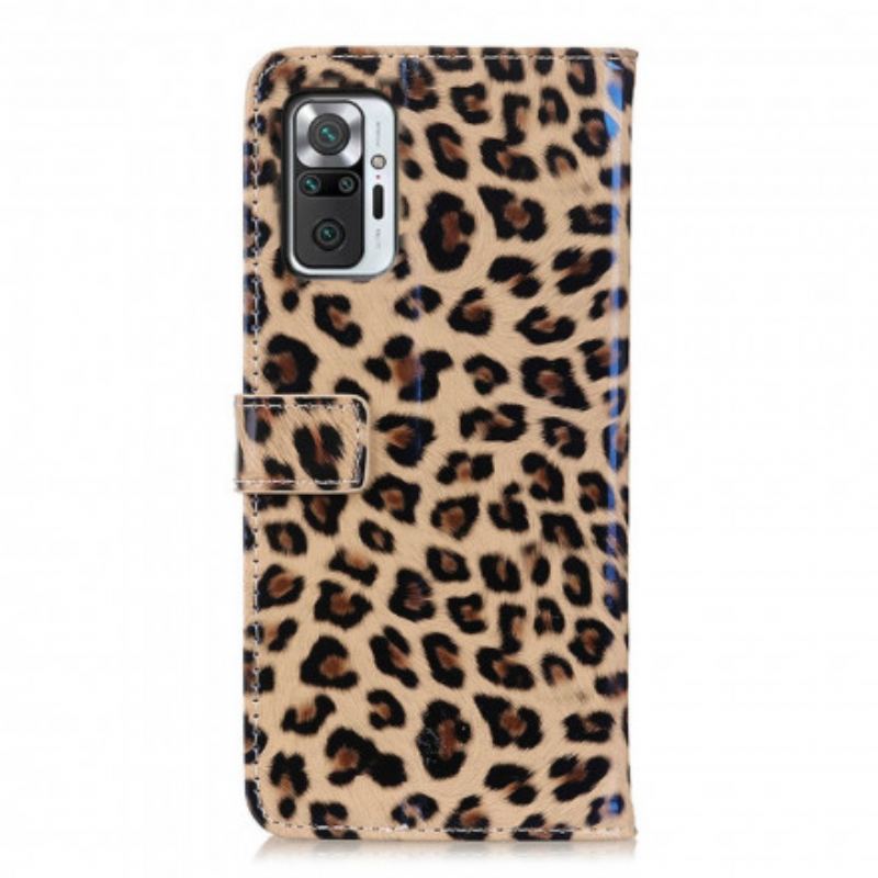 Læder Cover Xiaomi Redmi Note 10 Pro Leopard