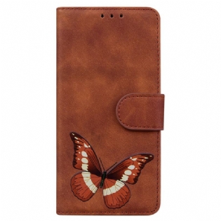 Læder Cover Xiaomi Redmi Note 10 Pro Skin-touch Butterfly