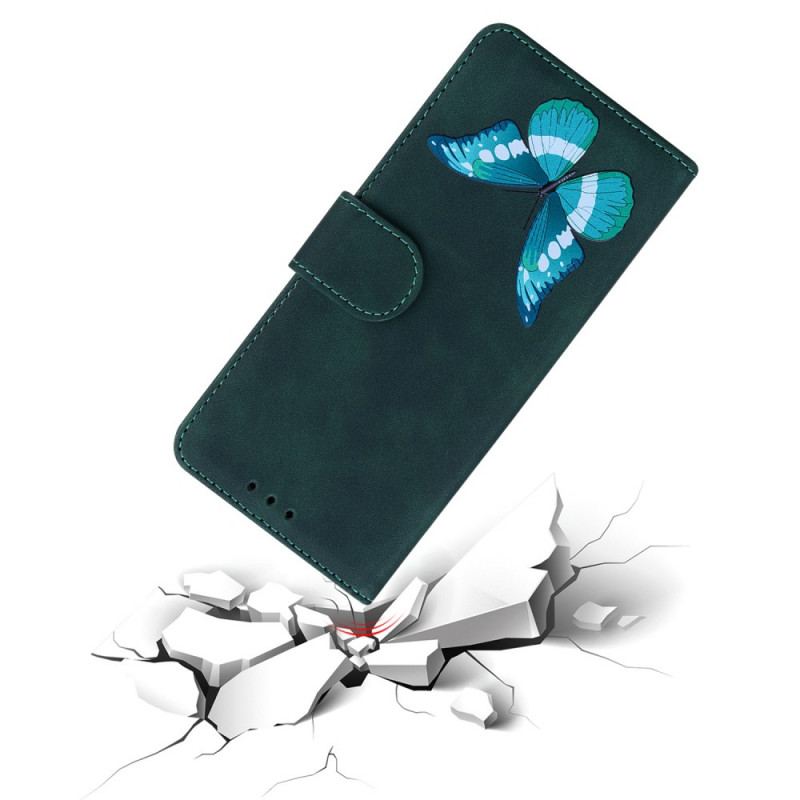 Læder Cover Xiaomi Redmi Note 10 Pro Skin-touch Butterfly