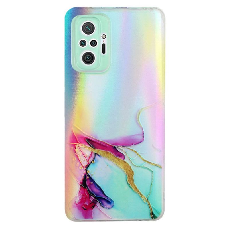 Mobilcover Xiaomi Redmi Note 10 Pro Laser Effekt Marmor