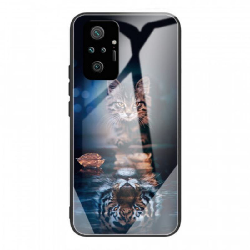 Mobilcover Xiaomi Redmi Note 10 Pro Mit Tiger Hærdet Glas