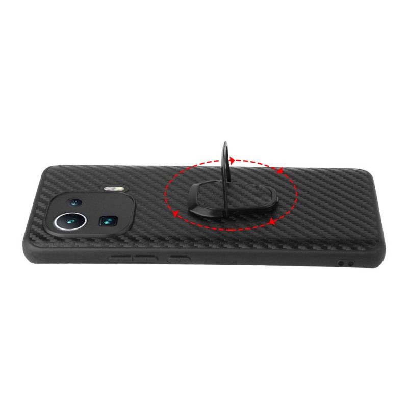 Cover Xiaomi Mi 11 Pro Carbon Fiber Ring-support