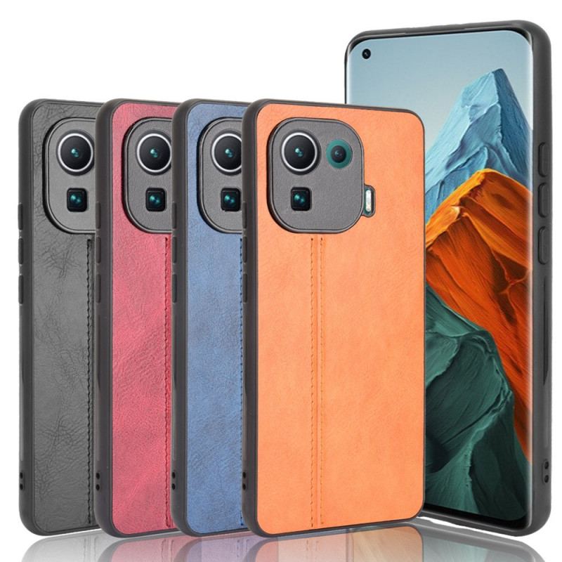 Cover Xiaomi Mi 11 Pro Couture Lædereffekt