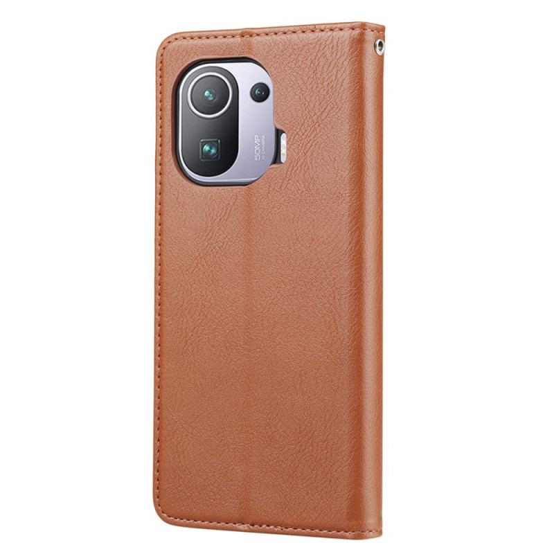 Cover Xiaomi Mi 11 Pro Flip Cover Kortholder I Imiteret Læder