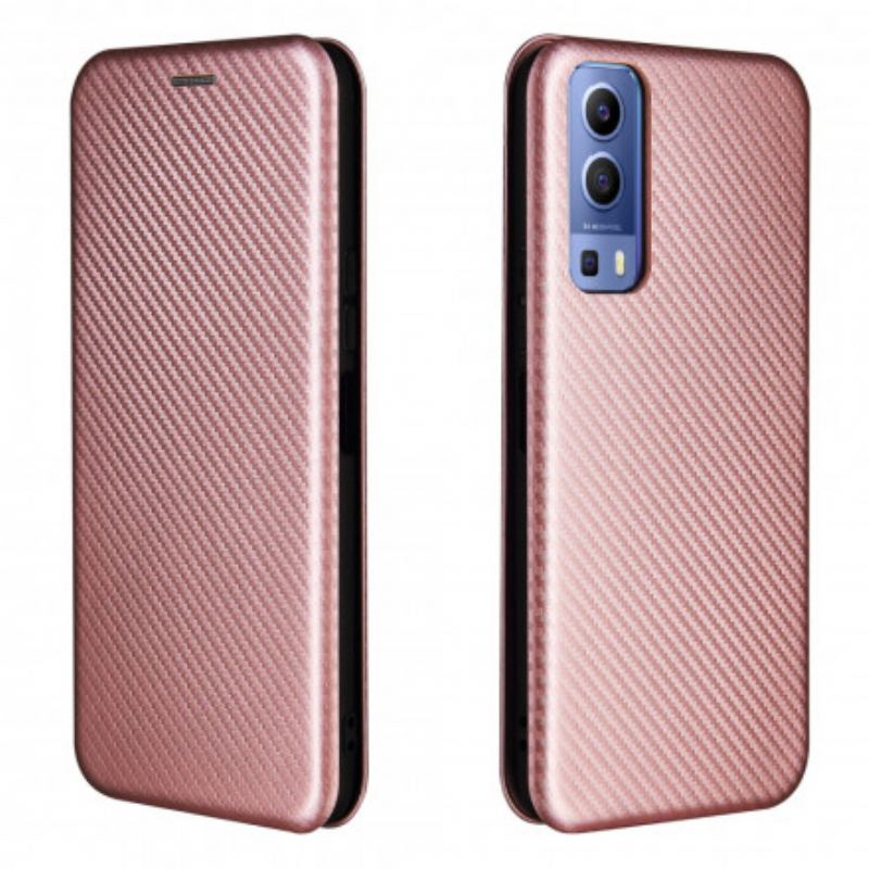 Cover Vivo Y72 5G Flip Cover Farvet Carbon Silikone