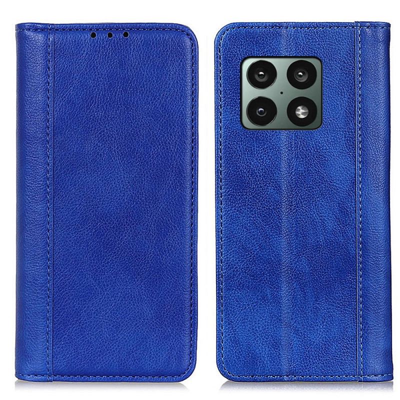 Cover OnePlus 10 Pro 5G Flip Cover Litchi Læder Farvet Version