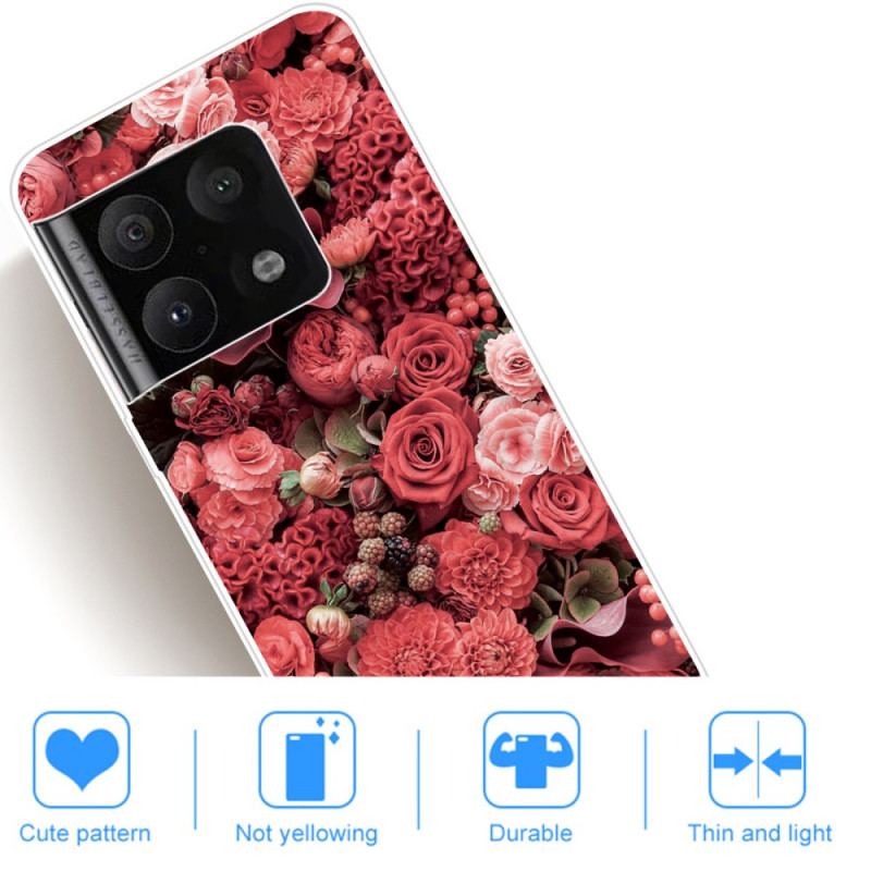 Cover OnePlus 10 Pro 5G Lyserøde Blomster