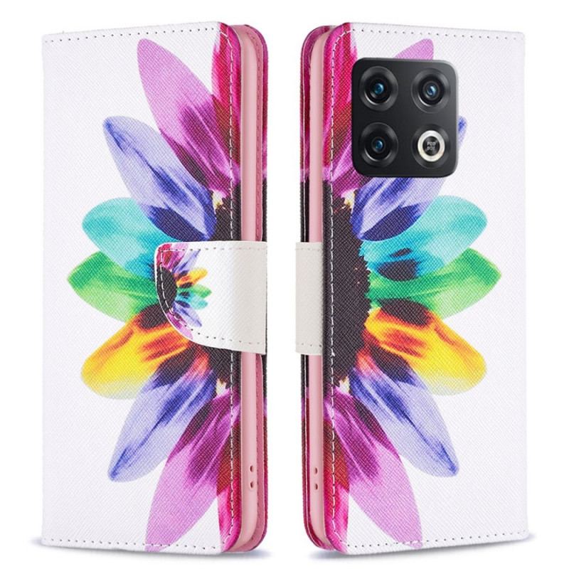 Flip Cover OnePlus 10 Pro 5G Akvarel Blomst