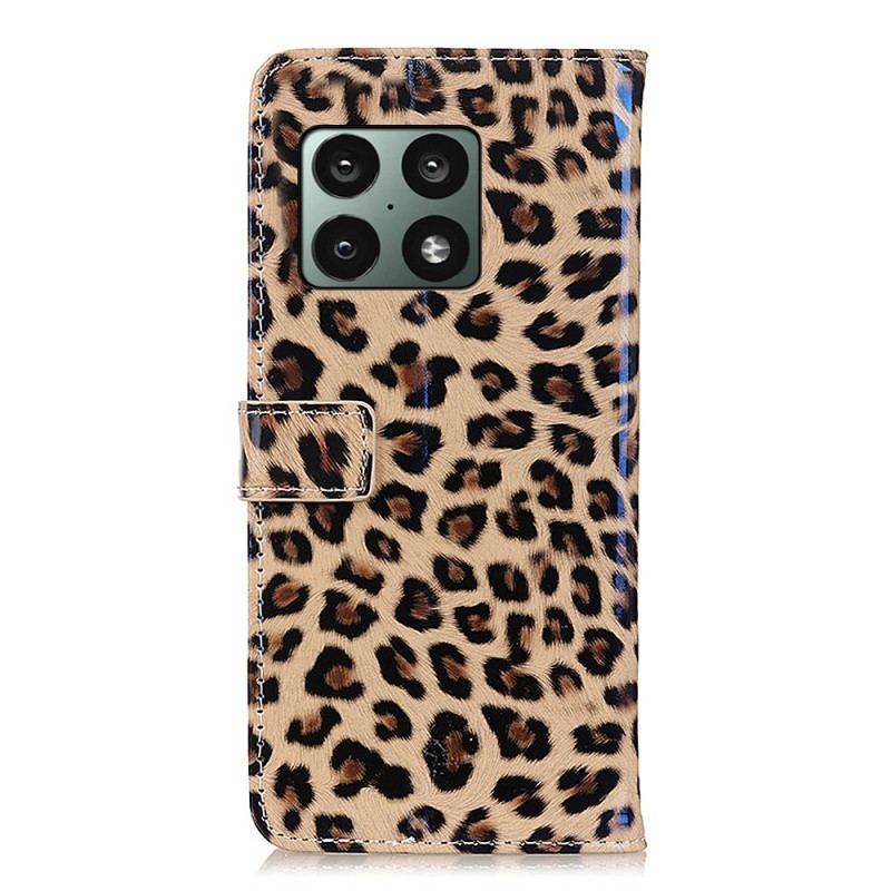 Flip Cover OnePlus 10 Pro 5G Almindelig Leopard