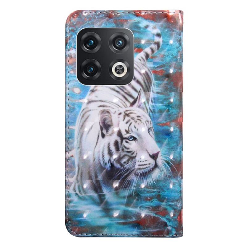 Flip Cover OnePlus 10 Pro 5G Med Snor Thong Tiger