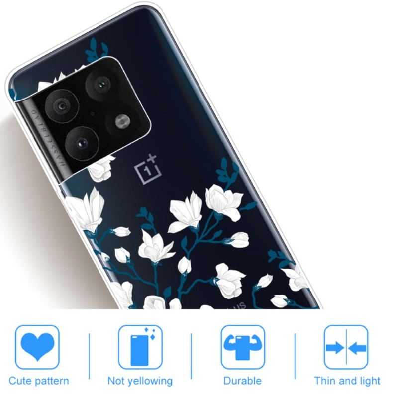 Mobilcover OnePlus 10 Pro 5G Hvide Blomster