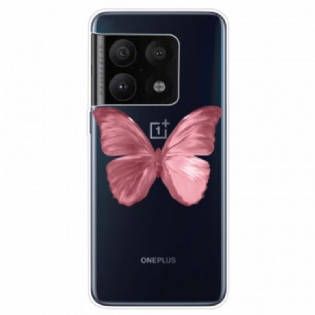 Mobilcover OnePlus 10 Pro 5G Pink Sommerfugleslange